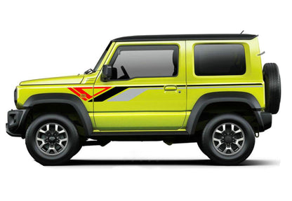 2 PCS Car Sticker Side Door Decal For Suzuki Jimny Graphics Racing Stripes