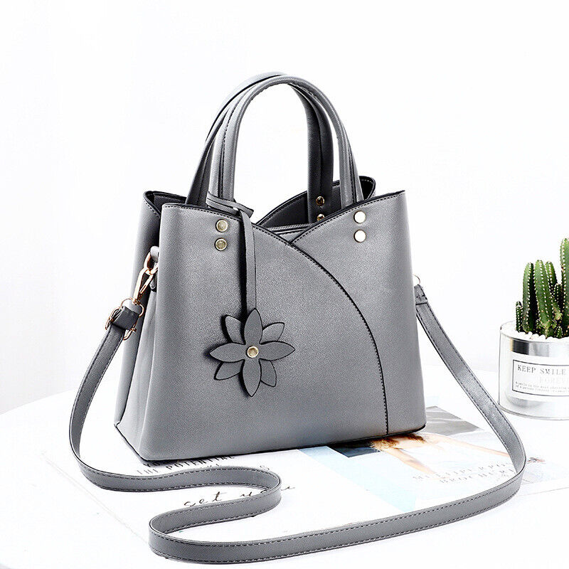 Womens Ladies PU Leather Handbag Shoulder Purse Messenger Satchel Crossbody Tote