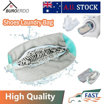 Reusable Zippered Shoes Laundry Bag Cleaner for Washing Machine Safety Tool AU