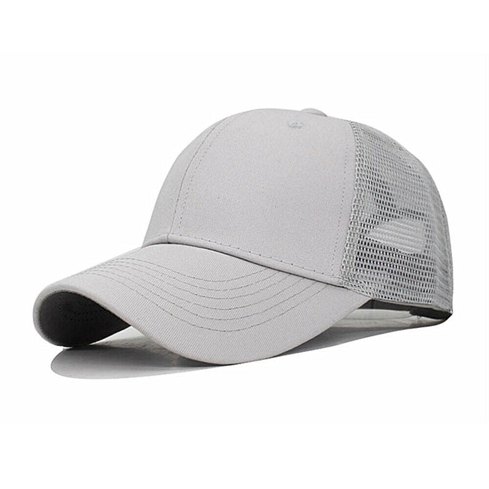 Trucker Hat Plain Mesh Back Solid Snapback Baseball Cap Visor Blank Hats Caps