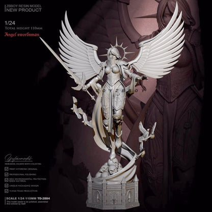 1:24 resin figure model kit Fantasy Angel Sword God Unassembled unpainted