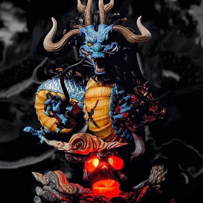 Anime One Piece Figure Kaido Dragon PVC Action Figure Model Statue Toys Light