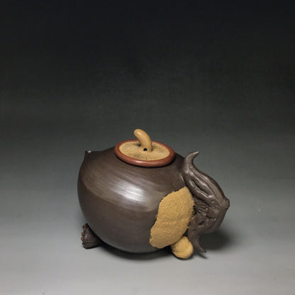 Chinese Yixing Zisha Clay Handmade Exquisite Teapot （百果壶 底款：陈鸣远）