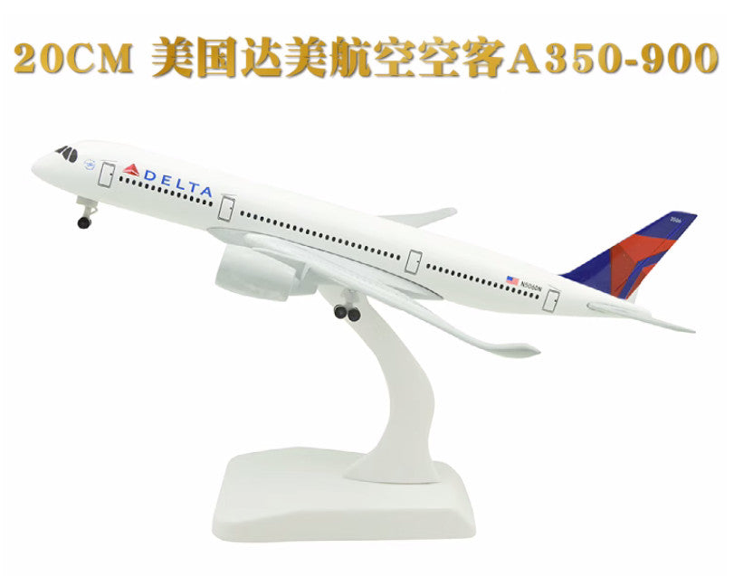 20CM DELTA AIRBUS A350-900 Aircraft Plane Diecast Aeroplane Metal Airplane Model