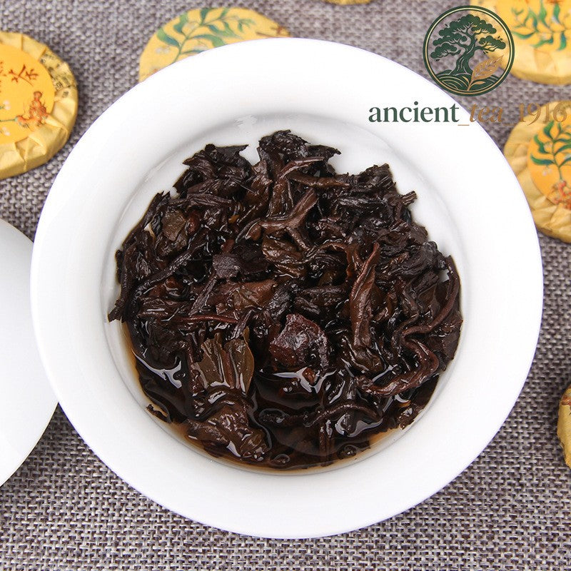 500g Rhizoma Polygonati Ripe Tea Xiaotuo Tea Cake Pu'er