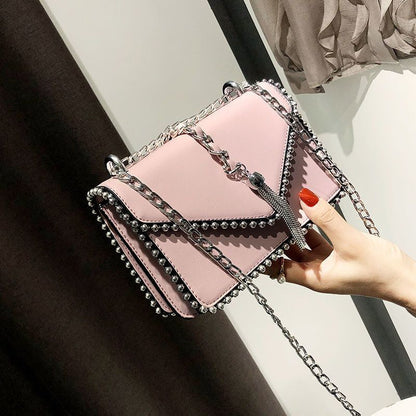 2 Layers Fringe Tassel Synthetic Leather Handbag Vintage Shoulder Bag 17*14*6 CM