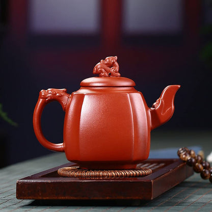 425ml Chinese Traditions Yixing Purple Clay Teapot Kung Fu Tea Set Decor Kettle