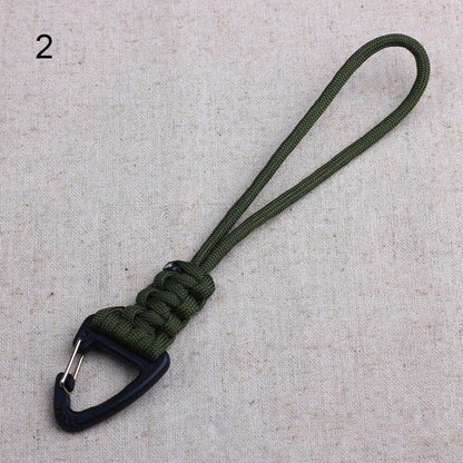 46CM 1 PC Paracord Keychain Lanyard Metal Triangle Buckle Outdoor Cord Carabiner