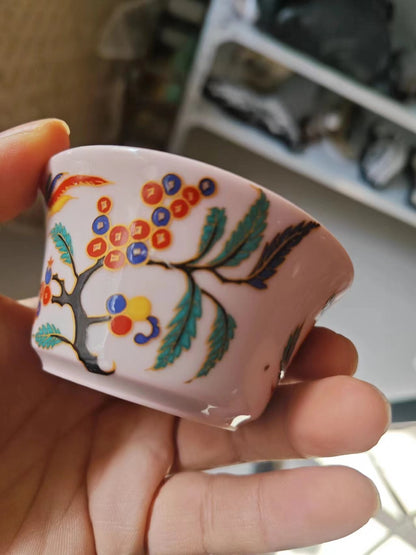 chinese jingdezhen porcelain doucai tea cup :phoenix