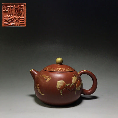 vintage chinese yixing purple clay teapot zisha ceremony teaware collection rare
