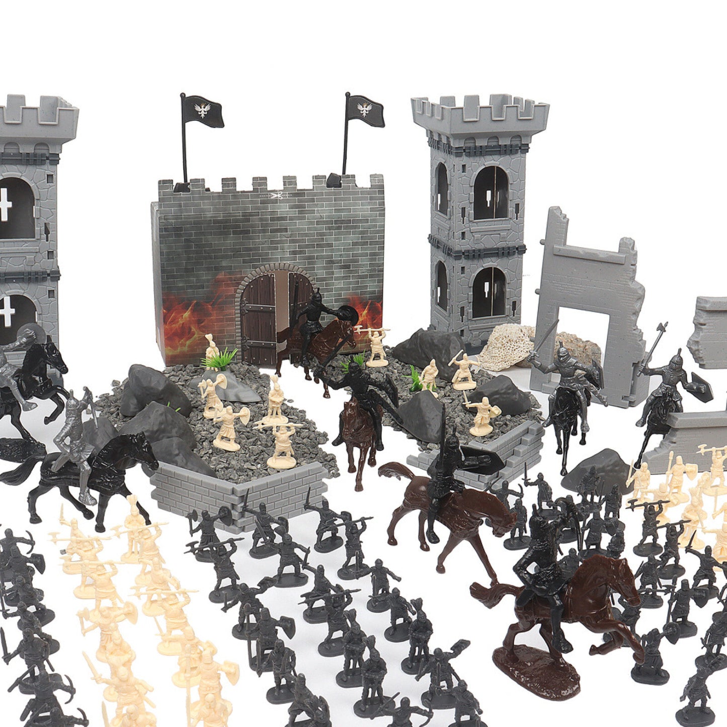 Plastic Simulation Soldier Static Model Castle Ruins Model Ancient Soldier Gift