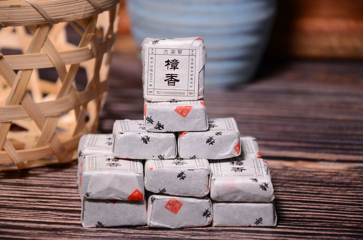 500g camphor puerh ripe tea small square brick Yunnan mini small tuo Menghai tea