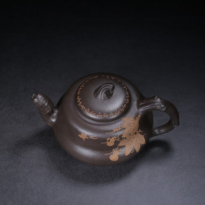 Chinese Yixing Zisha Clay Handmade Exquisite Teapot （葫芦 底款：汪寅仙）