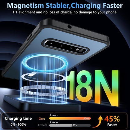 Magnetic for Samsung Galaxy S10 Case, Compatible with Magsafe, Shockproof Milita