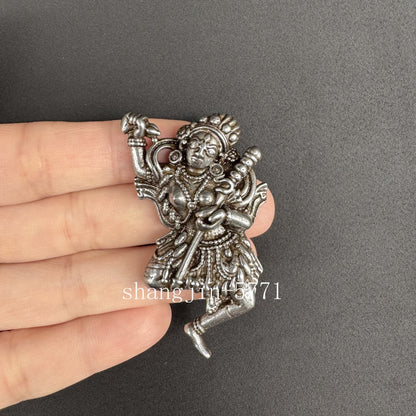 1.9"Old Tibetan Buddhism Bronze Silver Vajravarahi Dorje Phakmo Buddha Statue