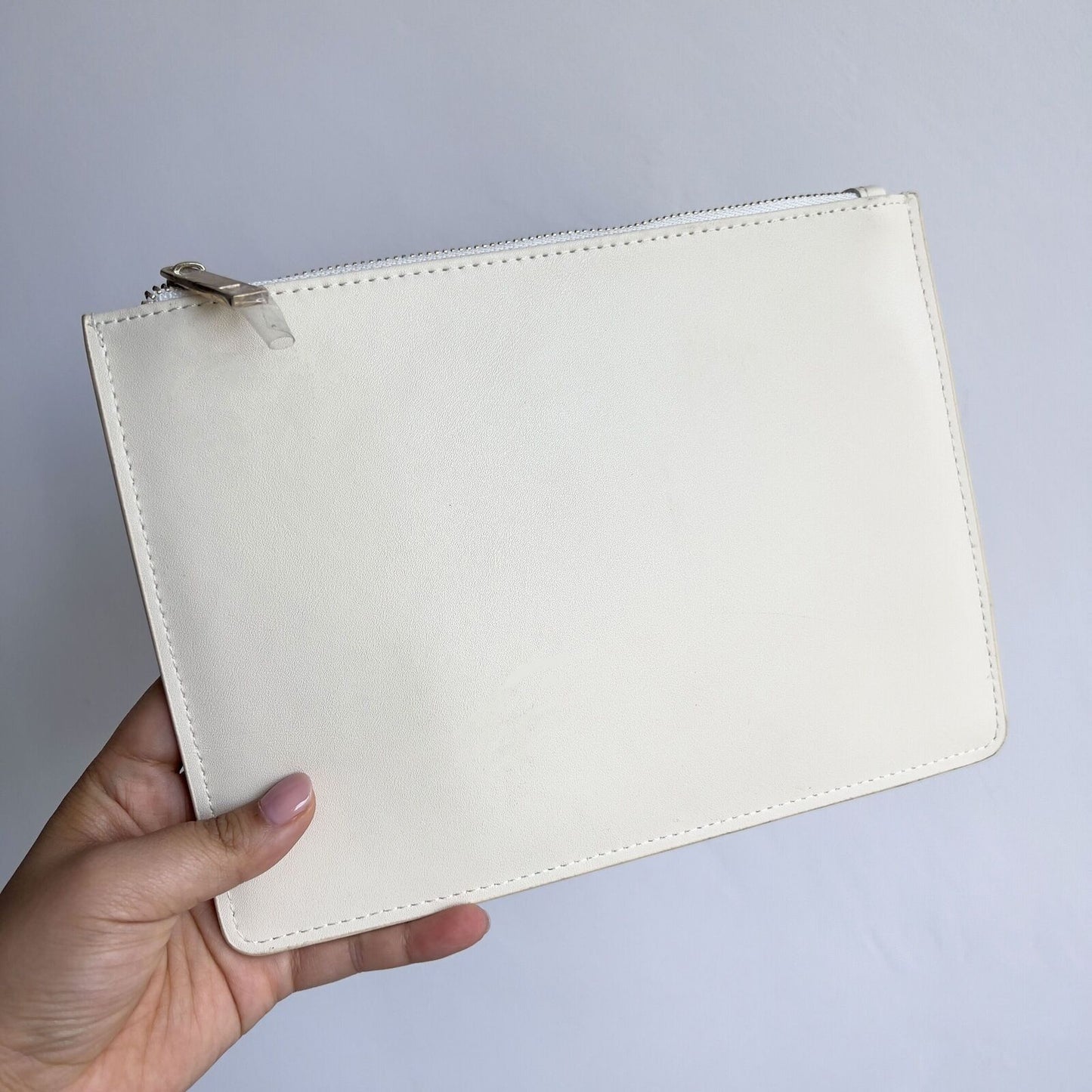 Customized Letters Pouch Synthetic Leather Clutch Bag Small Handbag Purses Pink
