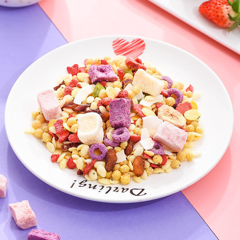 Baked Cereal Crispy Oatmeal - 400g Chia Seed Yogurt Cereal and Fruit Grains