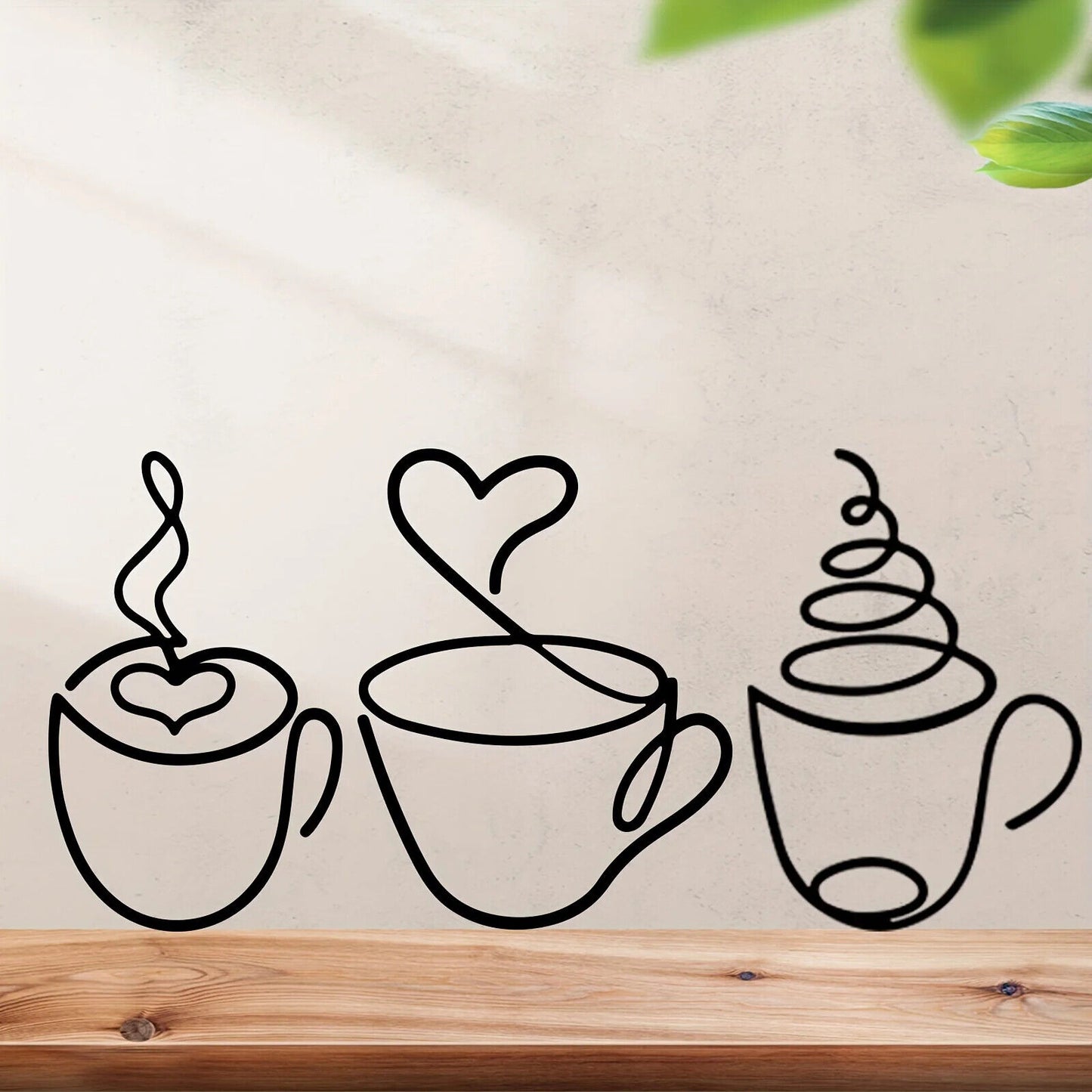 Add a Touch of Charm to Your Kitchen with this 3pcs Coffee Cup Wall decor metal