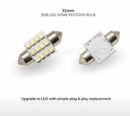 LED Car Interior Lights 31mm 3528 1210 SMD 12 Auto Festoon Dome Map Bulb Lamp 1W