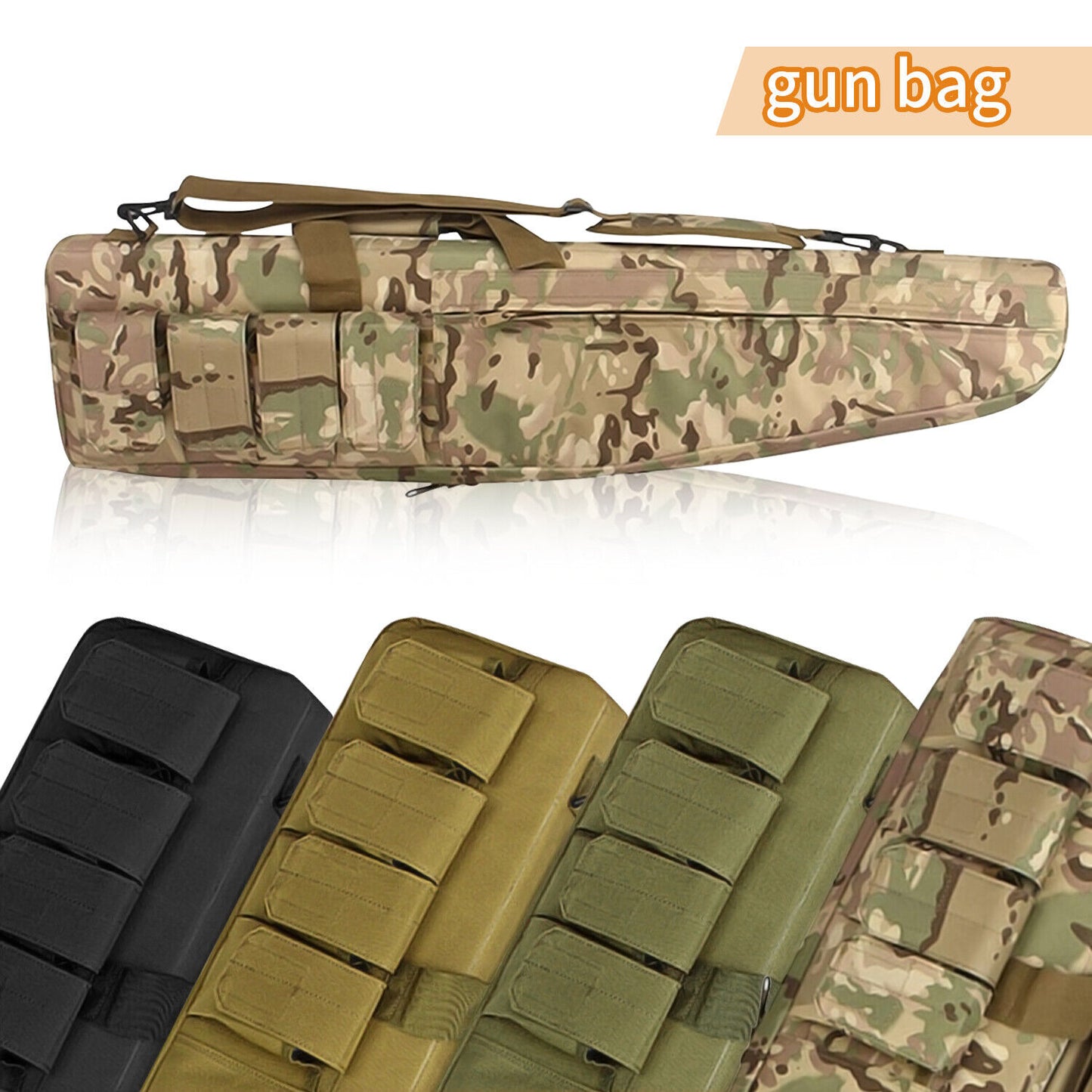 Tactical Carbine Rifle Molle Bag Range Gun Carry Case Storage Hunting Backpack