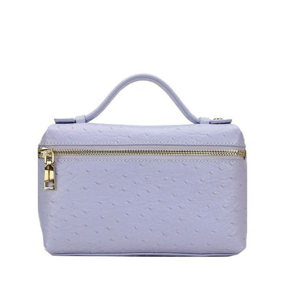 Handbag Ostrich Leather Portable Bag Small Square Clutch Bags Purse 19*12*6 CM
