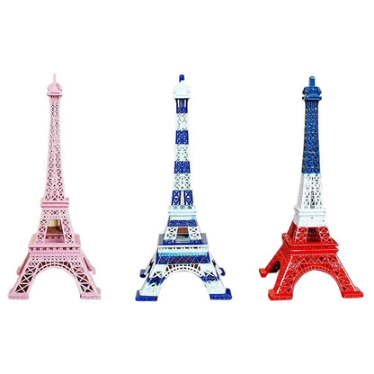 Home Decorations Metal Colorful France Paris Eiffel Tower Elegant Statue 18-25cm