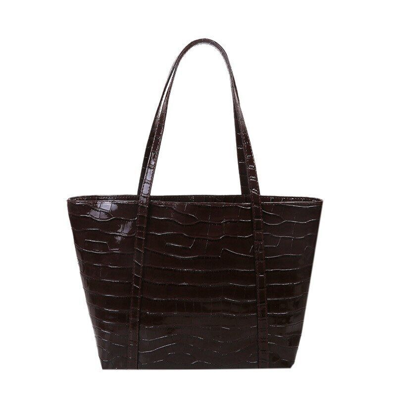 Vintage Handbags Stone Tote Shoulder Bag Large Synthetic Leather 26*12*29.5 CM