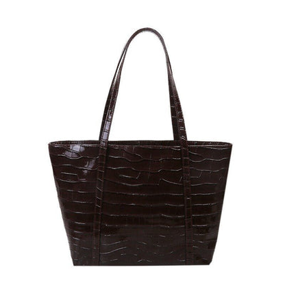 Vintage Handbags Stone Tote Shoulder Bag Large Synthetic Leather 26*12*29.5 CM