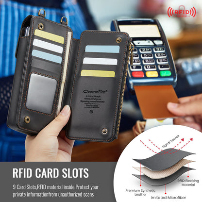 Crossbody Wristlet Wallet Case PU Leather for Samsung Galaxy Z Fold 3/4/5/6/7/8