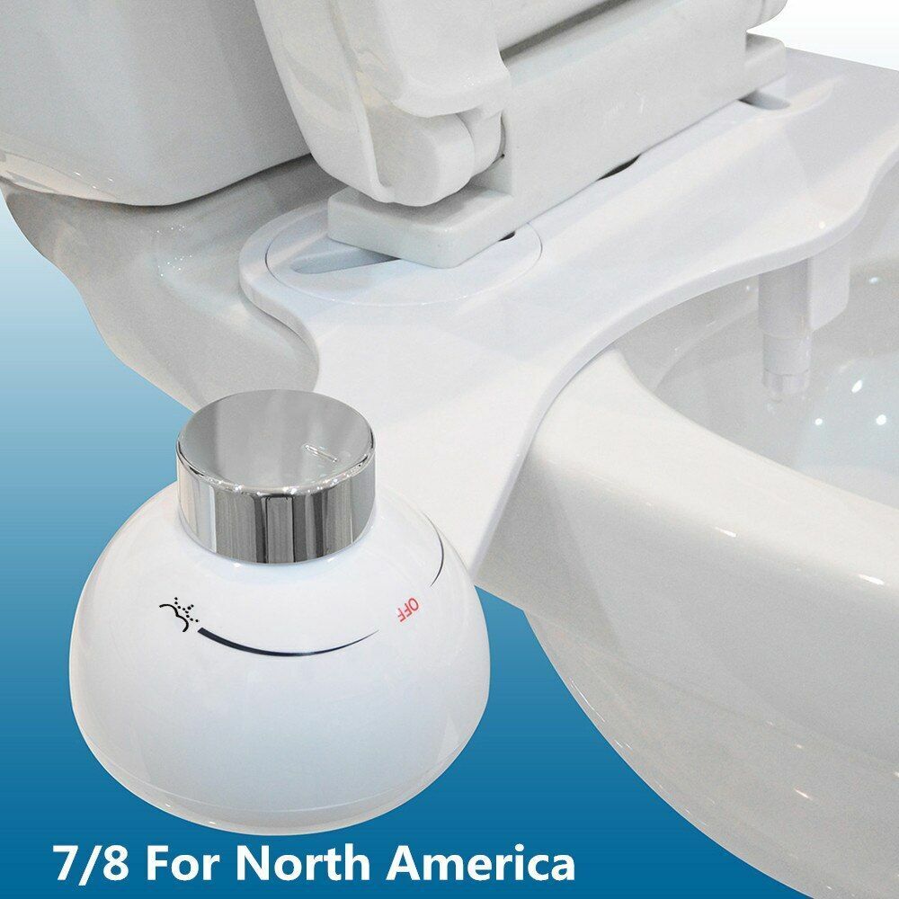 Bidet Ultra Thin Non Electric Toilet Seat Dual Nozzle Bidet Sprayer Fresh Water