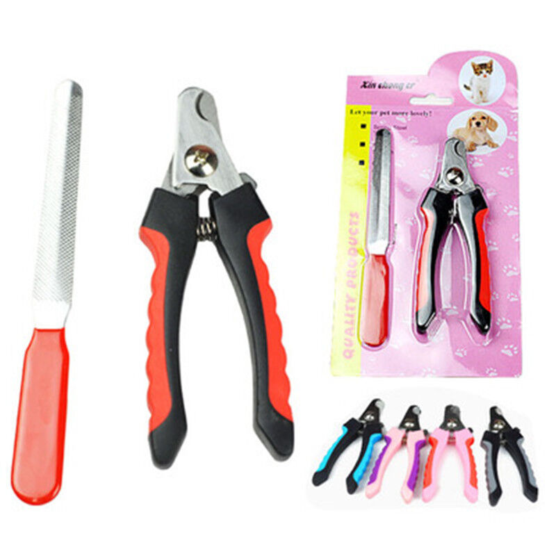 Dog Cat Puppy Pet Professional Nail Clipper with File Animal Nail Scissor Cutter