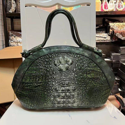 Luxury Shoulder Bag Pattern Handbag Genuine Leather Crossover Purse 31*11*22 CM