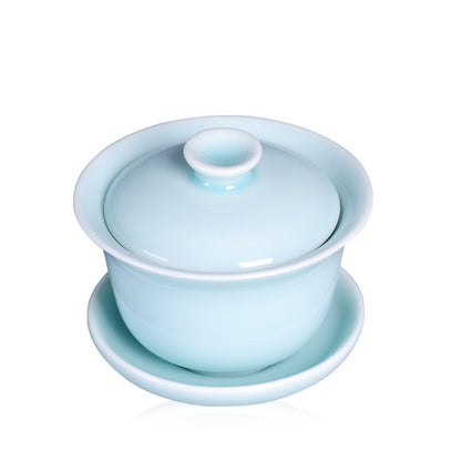 150ml Gaiwan Open Film Cover Bowl Longquan Celadon Kungfu Pot Tea Bowl Tea Cups