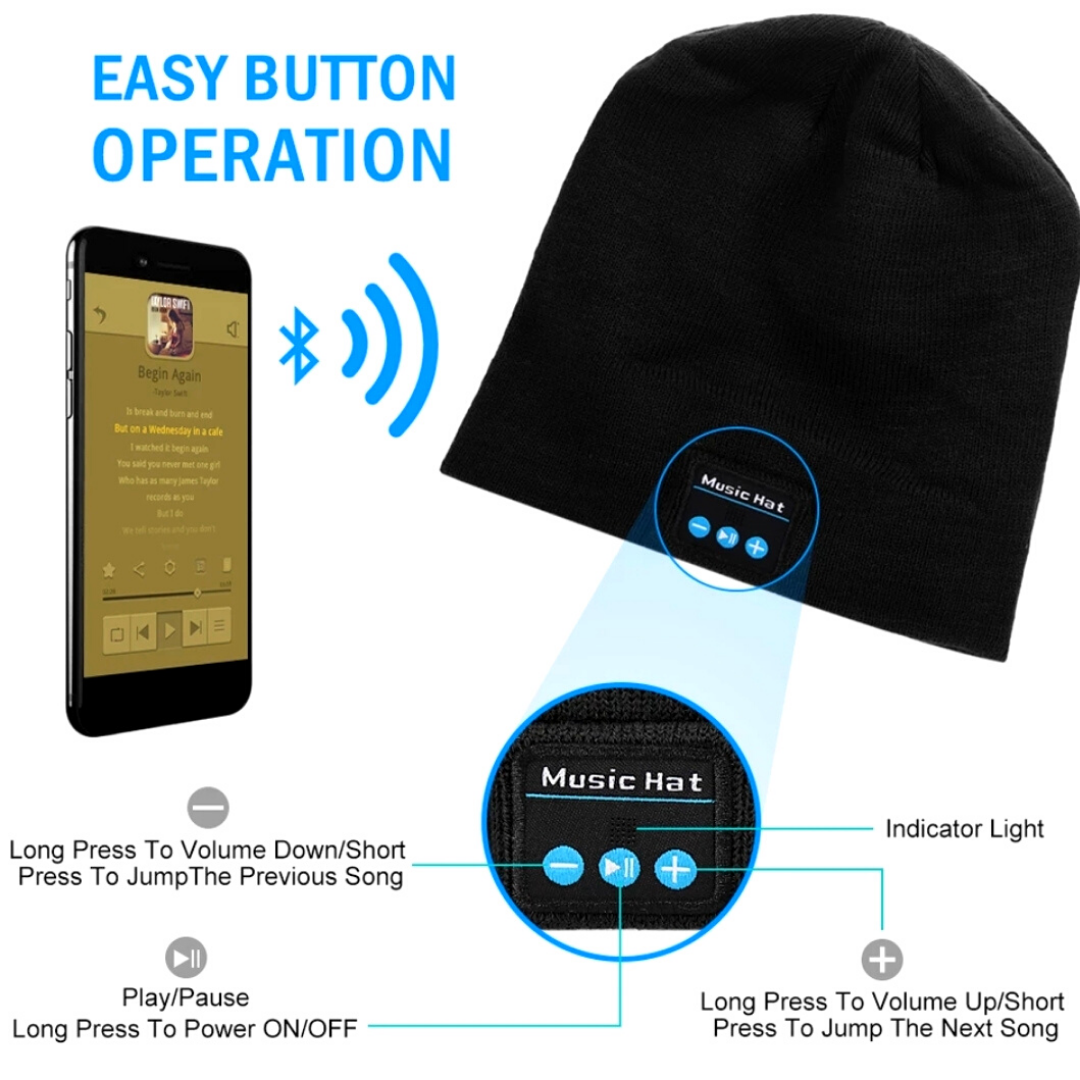 Audifonos inalambricos Bluetooth 5.0 Auriculares con Gorro Universal Telefonos