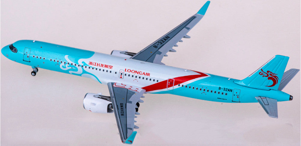 1:400 HYJLwings Loong Air Airbus A321neo Passenger Airplane Diecast Model