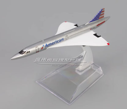 16cm American Concorde Passenger Airplane Diecast Aircraft Metal Plane Model