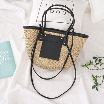 Women Woven Shoulder Crossbody Bag Woman Summer Beach Bag Big