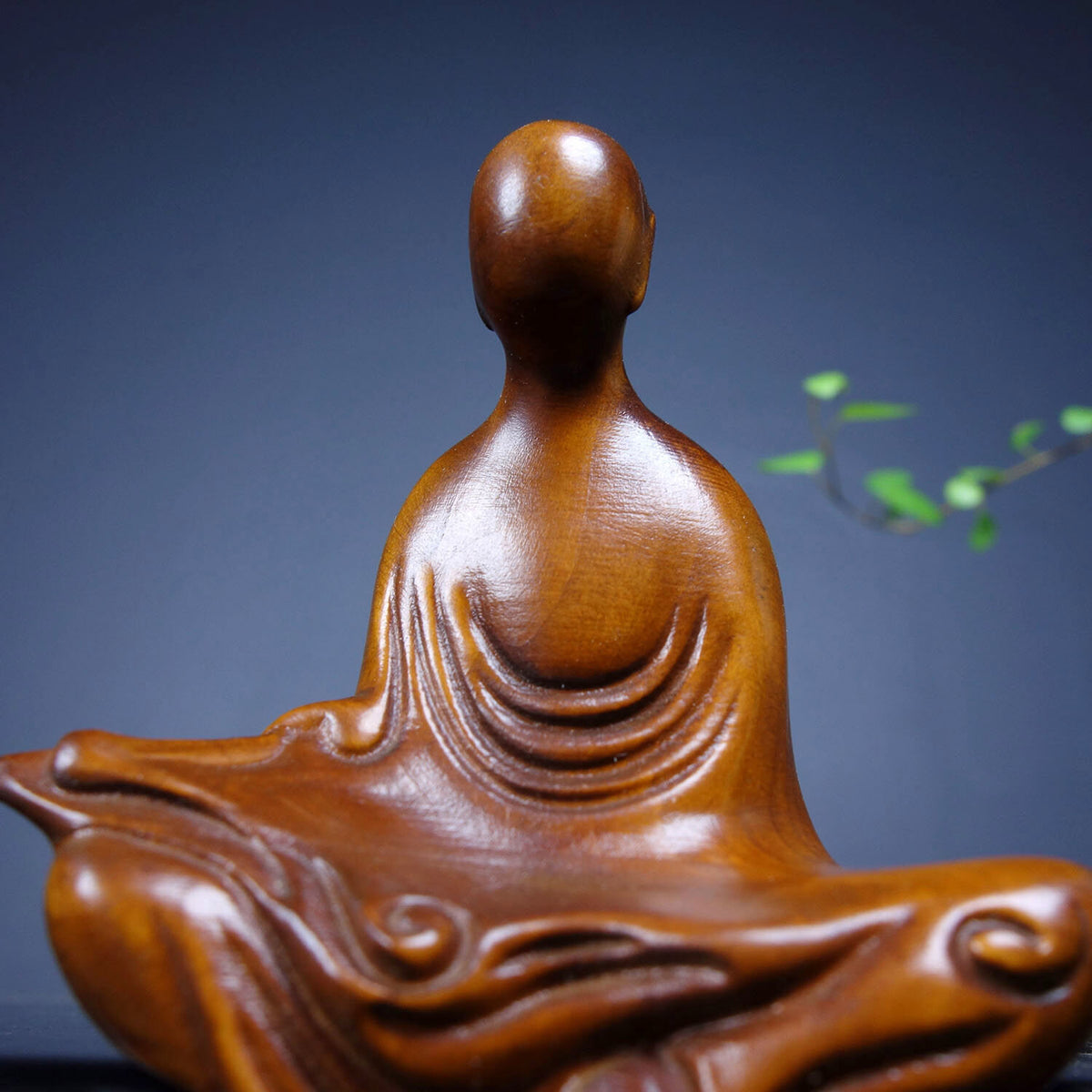 Chinese Natural Boxwood Hand Carved Exquisite Buddha Statue