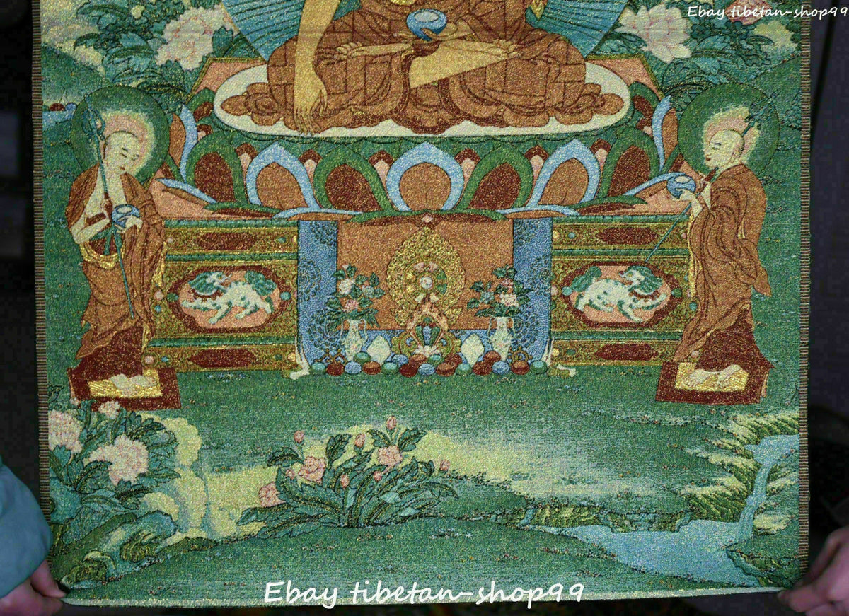 36 "Tibet Buddhismus Seidentuch Shakyamuni Sakyamuni Buddha Thangka Tonka