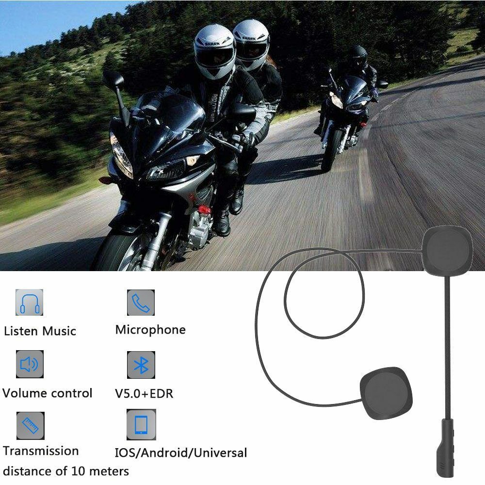VR Robot Bluetooth 5.0 Moto Helmet Headset Wireless Handsfree Stereo Earphone BT