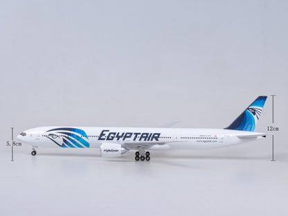 1:157 47CM EGYPT AIR BOEING 777-300ER Airplane Landing Gear Resin Aircraft Model