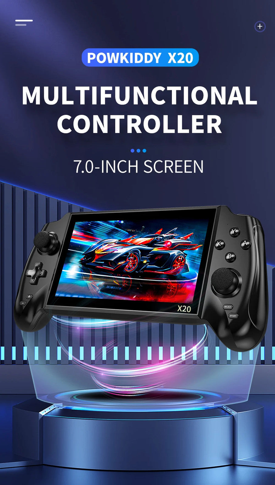 X20 Handheld Game Player 7' Screen Retro Gaming Consoles For Portable Video Game