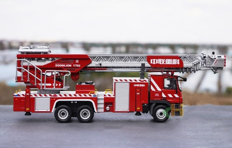 1:48 ZOOMLINE 53M AERIAL LADDER FIRE FIGHTING TRUCK Recue Vehicle Diecast Model