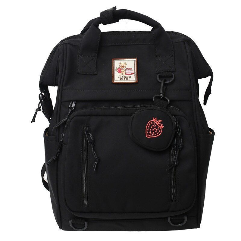 Multifunction Backpack Double Zipper School Bags Shoulder Laptop Bag 28*18*39 CM