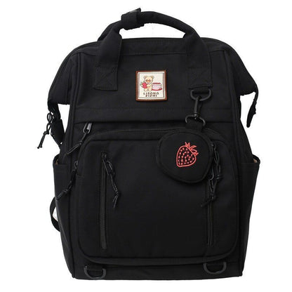 Multifunction Backpack Double Zipper School Bags Shoulder Laptop Bag 28*18*39 CM