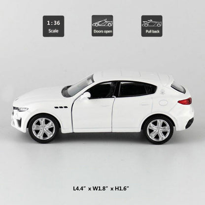 1/36 Maserati Levante GTS Model Car Diecast Toy Cars Boys Toys Kids Gifts White