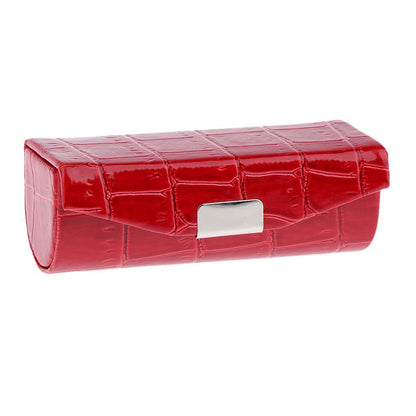 Elegant ABS Synthetic Leather Lipstick Case Bag Flocking Liner Traveling Purse