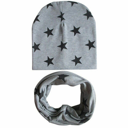 Baby Hats Winter Spring Scarf Sets Cotton Boy Girl Caps Kids Bonnet Beanie Cap