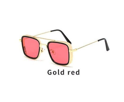 Vintage Steampunk Sunglasses Men Retro Metal Square Eyewear Trendy Fashion Shade