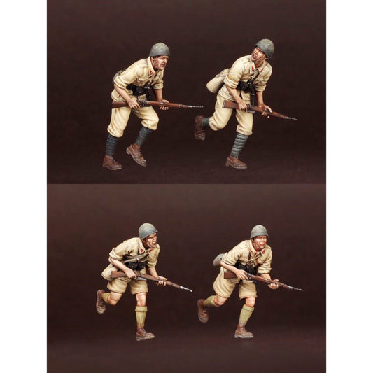 1:35 resin figure model 4 soldiers Unassembled Unpainted